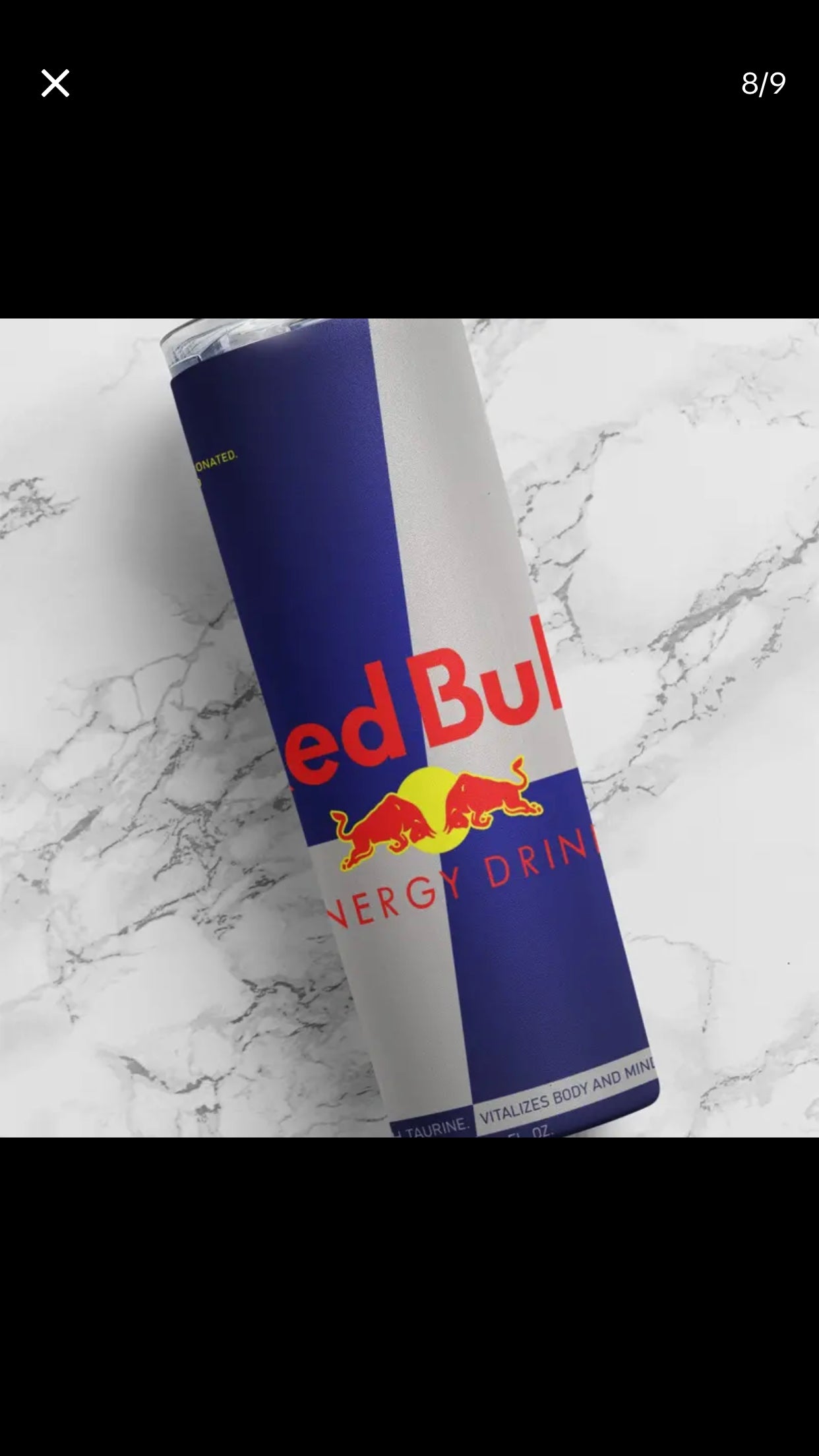 Vasos térmicos subliminado Red Bull diseño